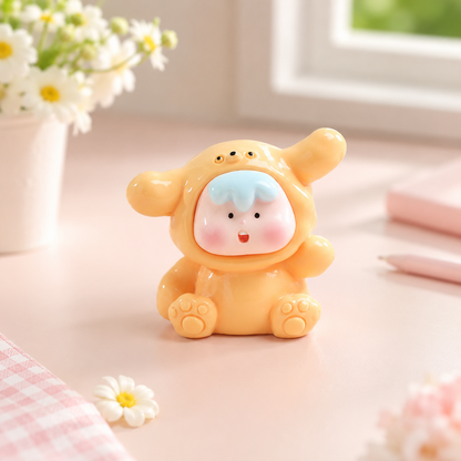 Cute Yellow Cartoon Animal Resin Decor