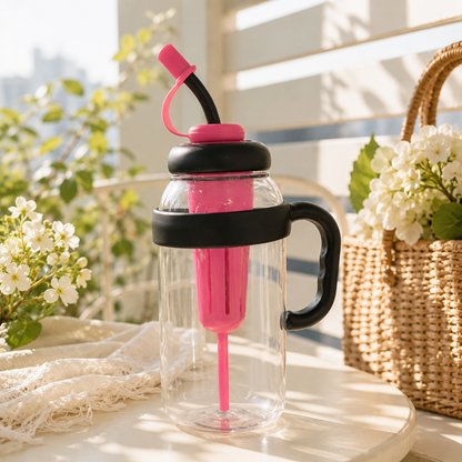 MCOIKY® Jumbo Straw Tumbler Cup | Large-Capacity Summer Iced Tea & Water Cup