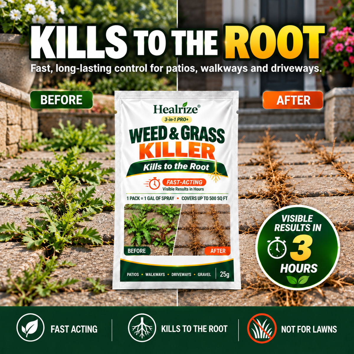 🌱🌱Healrize®3-Hour Weed Control That Goes Beyond the Surface