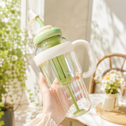 MCOIKY® Jumbo Straw Tumbler Cup | Large-Capacity Summer Iced Tea & Water Cup