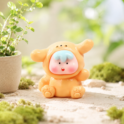 Cute Yellow Cartoon Animal Resin Decor