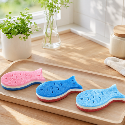 Fish-Shaped Nano Cleaning Sponge