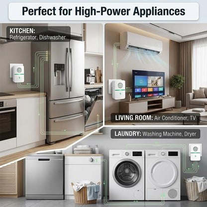 🟢2026 New Power Factor Saver Plug in, Power Plug Pro Energy Saver Electricity Saving Box, Energy Savings Device with Voltage Optimization for Home & Office US Plug 90V-250V 30KW
