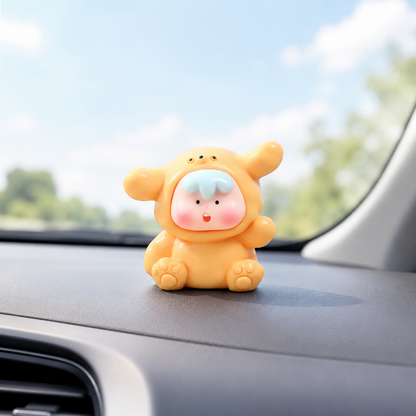 Cute Yellow Cartoon Animal Resin Decor